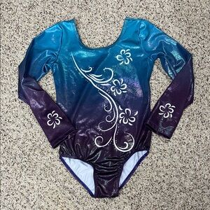 Source Unknown Blue and Purple Kids Dance Costume